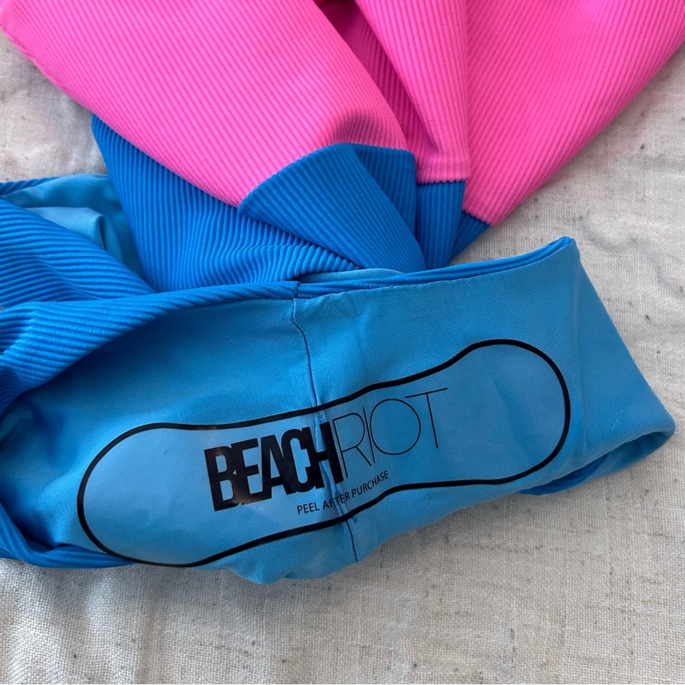Beach Riot Ribbed Color Block Wren One Piece Swimsuit - Picture 4 of 6